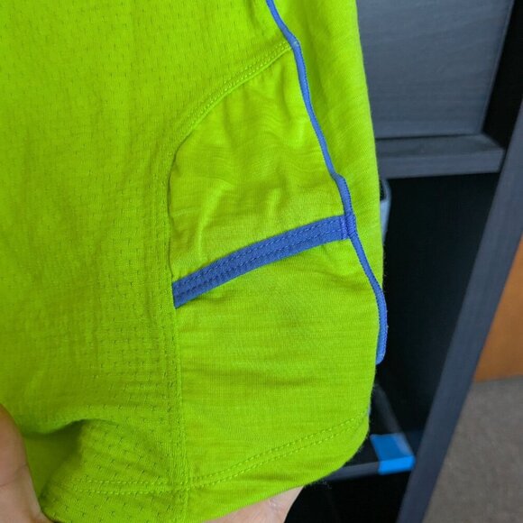 Icebreaker Shirt Merino GT Wool Tshirt Short Sleeve Yellow Shirt Small - Picture 6 of 7